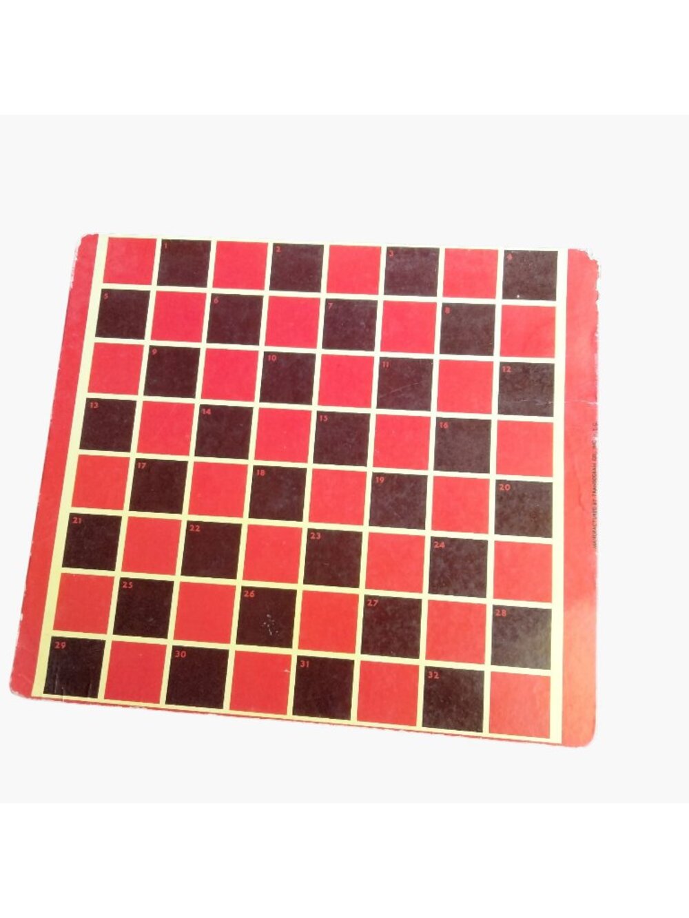 Transogram 9 Men Morris Checkers Game Board Card 2 Sided Vintage 1955